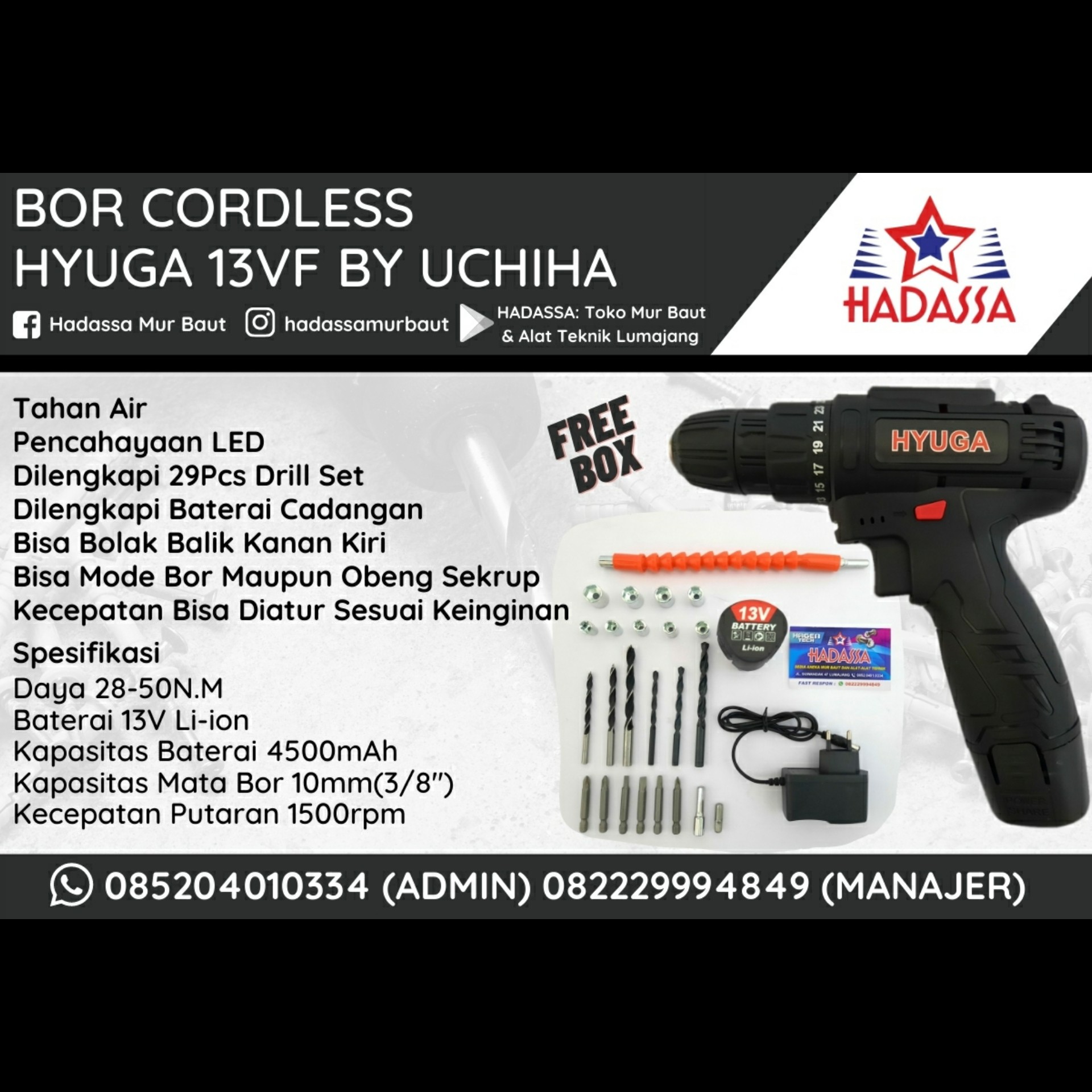 Bor Cordless Hyuga 13VF by Uchiha