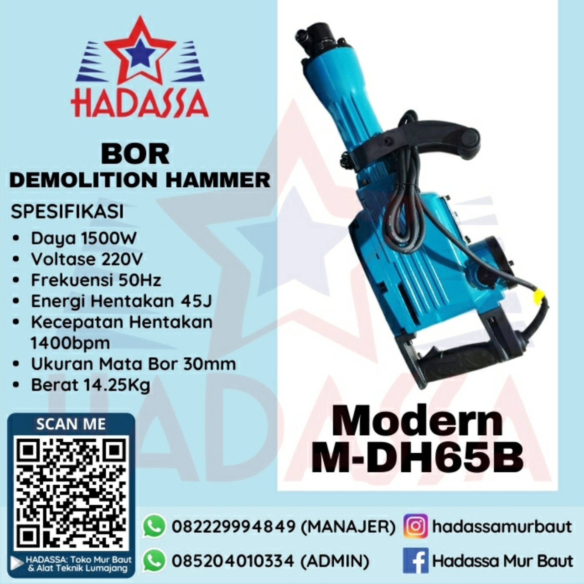 Bor Demolition Hammer Modern M-DH65B