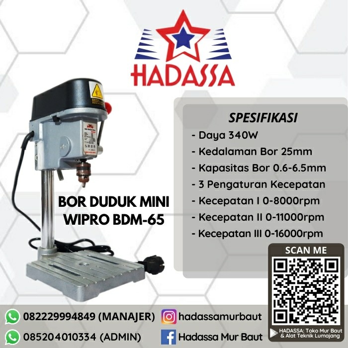 Bor Duduk Mini Wipro BDM-65