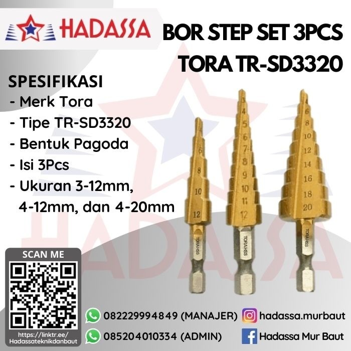 Bor Step Set 3Pcs Tora TR-SD3320