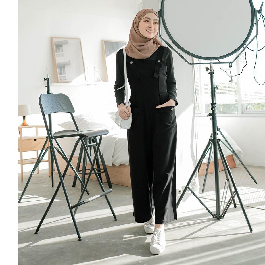 Borju Overall Basic Polos Fashion Muslim Wanita 2