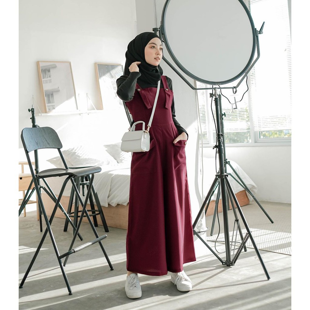 Borju Overall Basic Polos Fashion Muslim Wanita 3