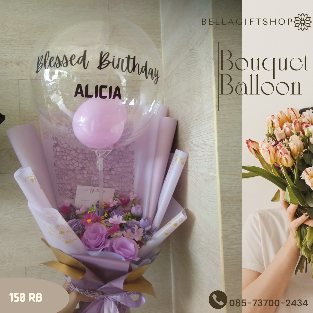 Bouquet Balloon Bisa Isi Nama