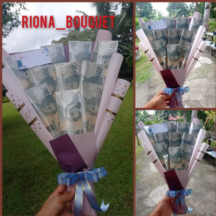 Bouquet Uang Palsu 10 Lembar