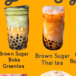 Brown Sugar Boba Greentea Atau Thai Tea