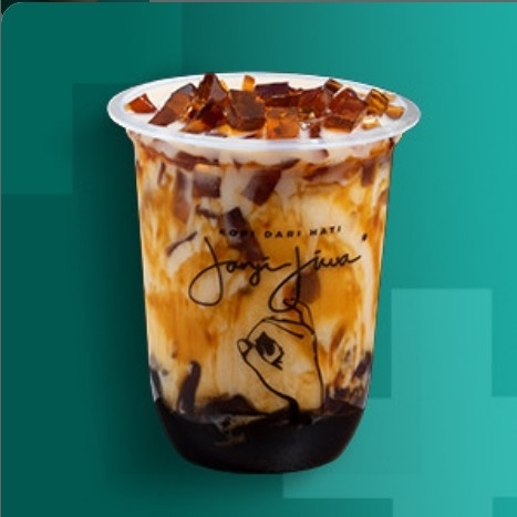 Brown Sugar Milk Tea With Coffe Jelly - Large