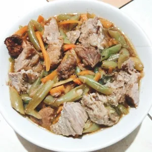 Buncis daging Asam manis