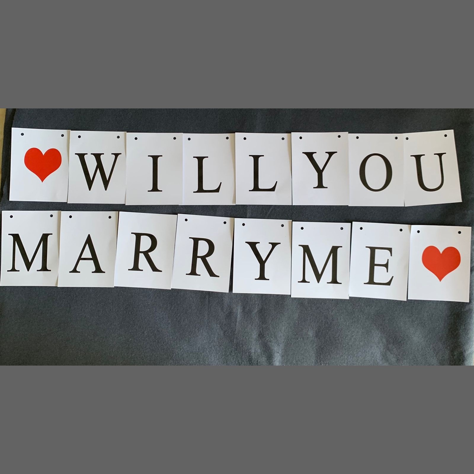 Bunting Flag Custom Will You Marry me