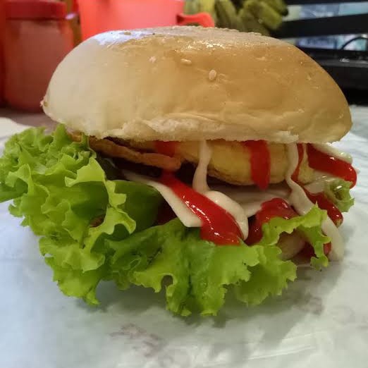 Burger Telur Crispy Double Keju