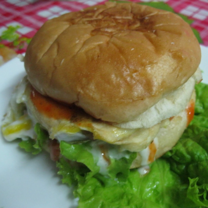 Burger Telur Nugget Double