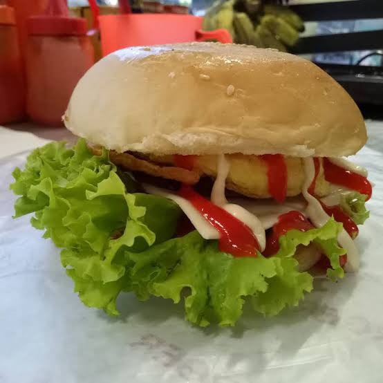 Burger Telur Nugget Keju