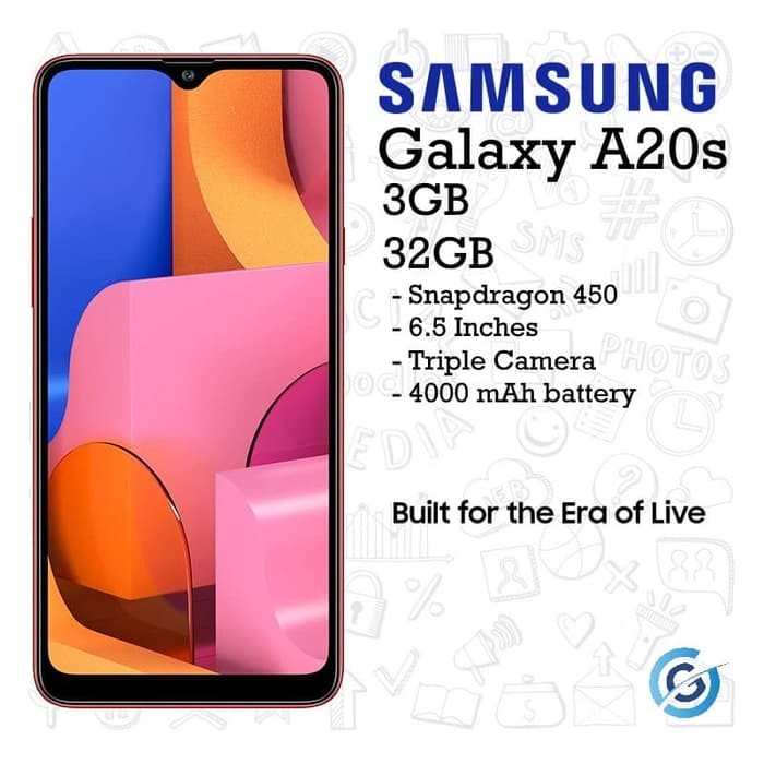 C-10SAMSUNG GALAXY A20S RAM 3GB ROM 32GB 4000MAH MERK SAMSUNG PER UN