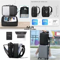 C10-- MARK RYDEN MR9299KR BACKPACK BAG USB - TAS RANSEL LAPTOP17 BLACK