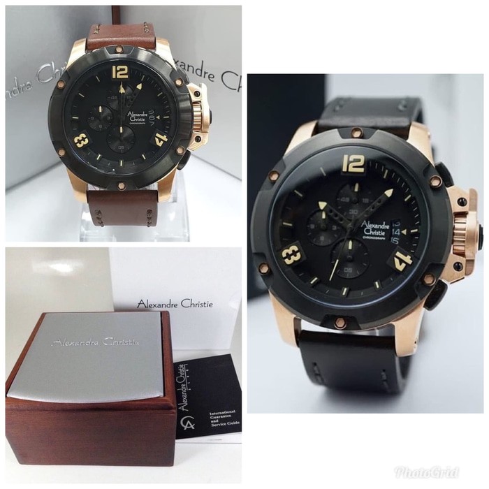 C10-JAM TANGAN PRIA ALEXANDRE CHRISTIE 6295 GARANSI MESIN 1 TAHUN MER 2