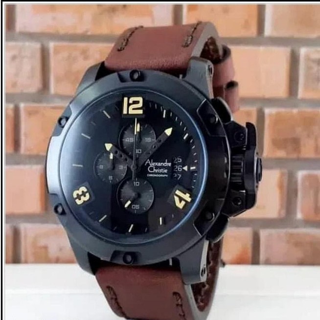 C10-JAM TANGAN PRIA ALEXANDRE CHRISTIE 6295 GARANSI MESIN 1 TAHUN MER 3