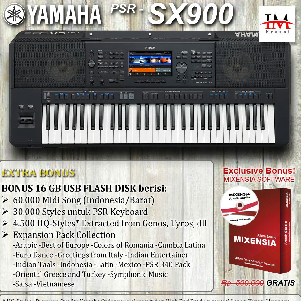 C10-KEYBOARD YAMAHA KEYBOARD YAMAHA PSR-SX900 MERK YAMAHA PER UNIT 3