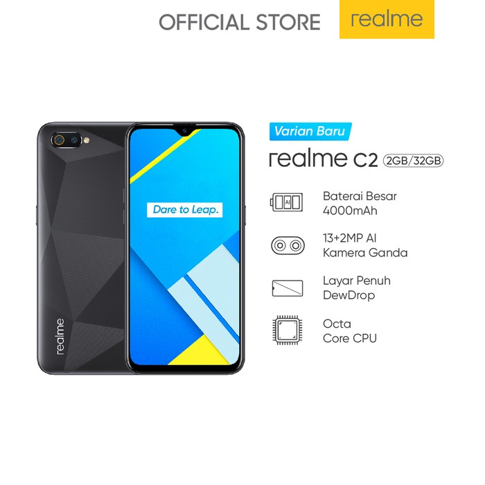 C10-REALME C2 RAM 2GB ROM 32GB 4000MAH MERK REALME PER UNIT