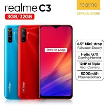 C10-REALME C3 RAM 3GB ROM 32GB 5000MAH MERK REALME PER UNIT