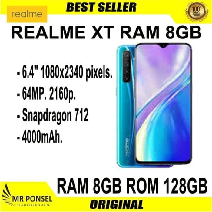 C10-REALME XT RAM 8GB ROM 128GB 4000MAH MERK REALME PER UNIT 2