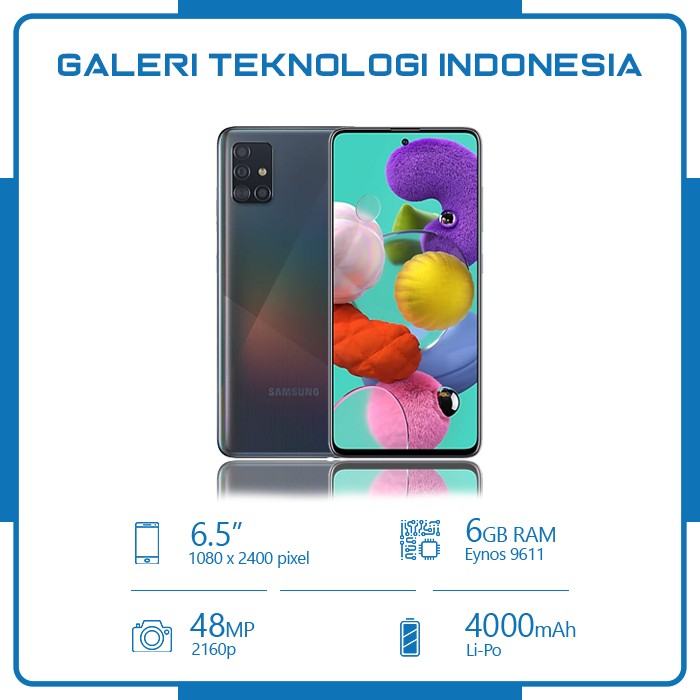 C10-SAMSUNG GALAXY A51 RAM 6GB ROM 128GB 4000MAH MERK SAMSUNG PER UN