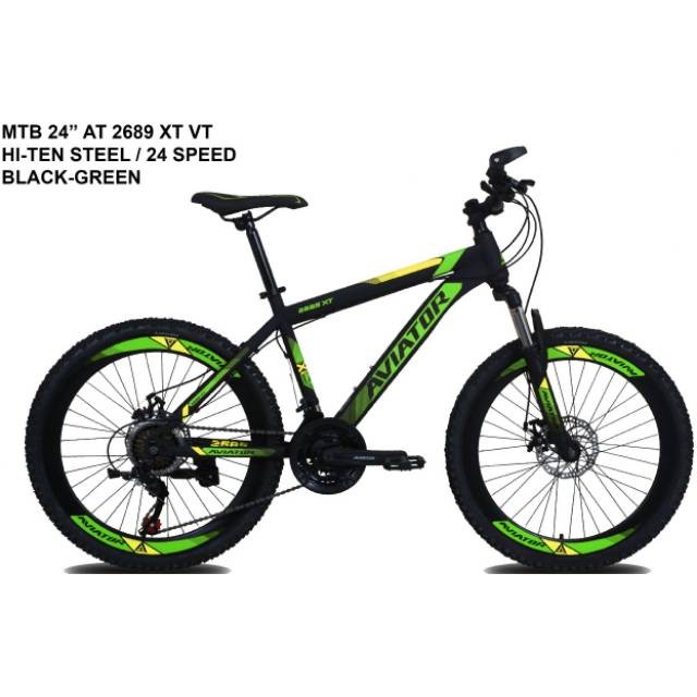 C10-SEPEDA AVIATOR TIPE MTB 26 AT 2689  XT HI-TEN STEEL  24 SPEED ME