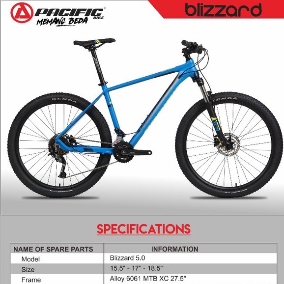 C10-SEPEDA PACIFIC-275 MTB PC BLIZZARD 50 MERK PACIFIC PER UNIT