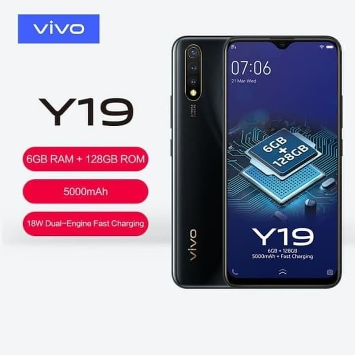 C10-VIVO Y19 RAM 6GB ROM 128GB 5000MAH MERK VIVO PER UNIT