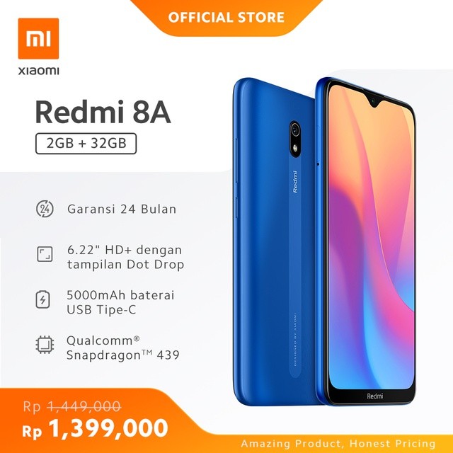 C10-XIAOMI 8A RAM 2GB ROM 32GB 5000MAH MERK XIAOMI PER UNIT 2