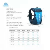 C12-- AONIJIE C9103 BACKPACK VEST 10L - 2 SOFT FLASK TRAIL RUNNING - B 2