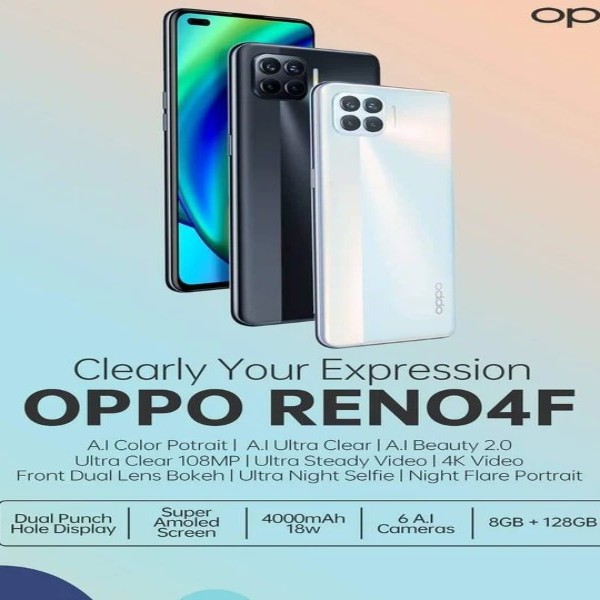 C12-- OPPO RENO 4F RAM 8 GB ROM 128 GB MERK  PER UNIT 2