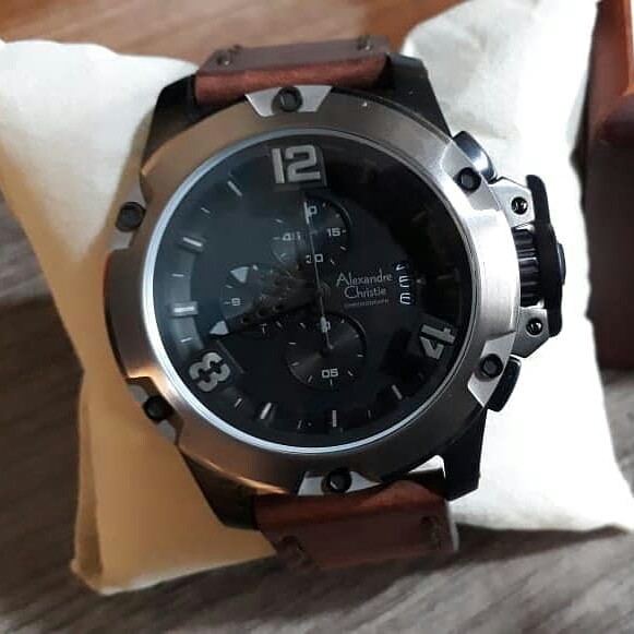 C12-JAM TANGAN PRIA ALEXANDRE CHRISTIE 6295 GARANSI MESIN 1 TAHUN