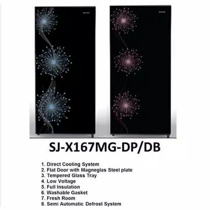 C12-KULKAS SHARP 1 PINTU SJ-167 MERK SHARP PER UNIT