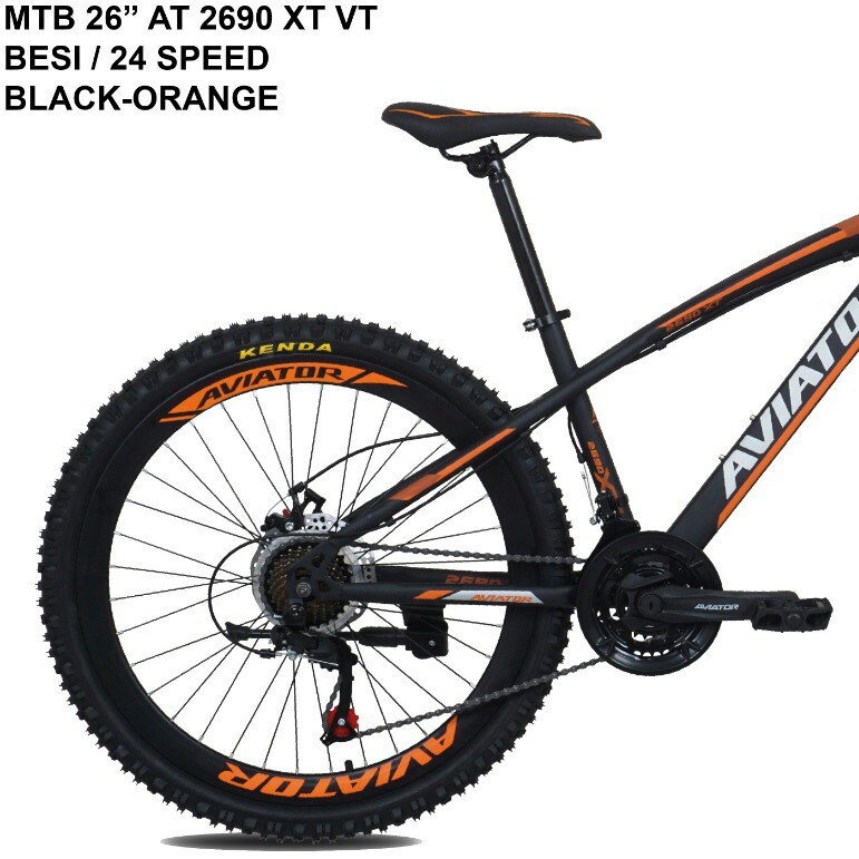 C12-SEPEDA AVIATOR  TIPE MTB 26 AT 2690 VT BESI  24 SPEED MERK AVIAT 2