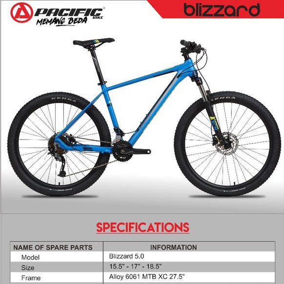 C12-SEPEDA PACIFIC-275 MTB PC BLIZZARD 50 MERK PACIFIC PER UNIT