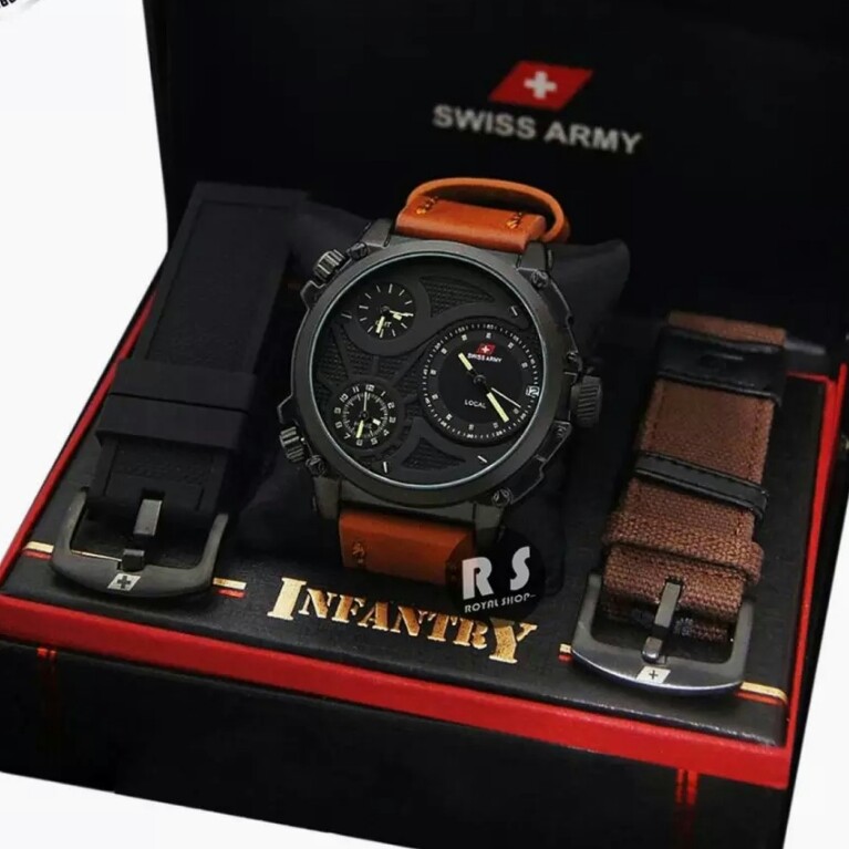 C3-- JAM TANGAN  PRIA SWISS ARMY INVANTRY MERK - PER UNIT 2