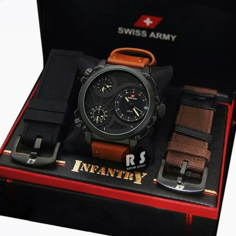 C3-- JAM TANGAN  PRIA SWISS ARMY INVANTRY MERK - PER UNIT 2