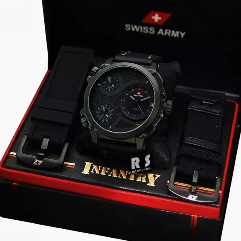 C3-- JAM TANGAN  PRIA SWISS ARMY INVANTRY MERK - PER UNIT 3