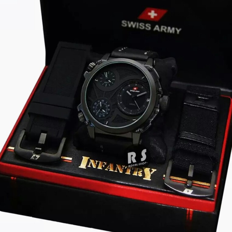 C3-- JAM TANGAN  PRIA SWISS ARMY INVANTRY MERK - PER UNIT 3