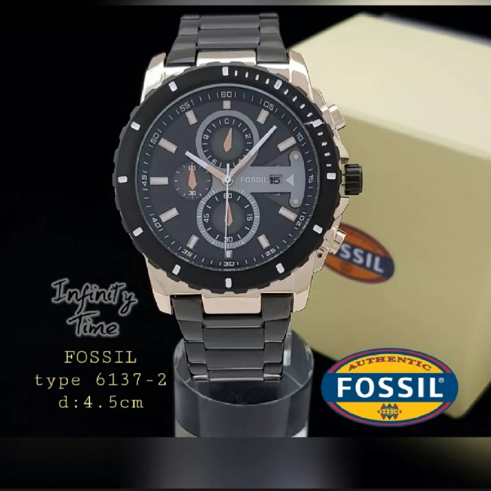 C3-- JAM TANGAN PRIA FOSSIL FS6137-2 AUTHENTIC MERK - PER UNIT