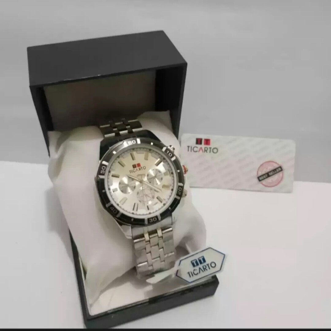 C3-- JAM TANGAN PRIA WATER RESIST TICARTO ZR 1907 MERK - PER UNIT