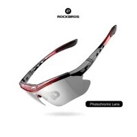 C3-- ROCKBROS 10141PHOTOCHROMIC SUNGLASSES - KACAMATA SEPEDA LARI RED 2