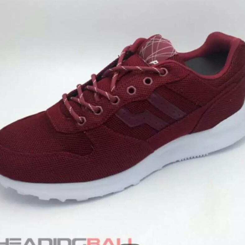 C3-- SEPATU CASUAL PIERO ORIGINAL JOGGER MESH BURGUNDY WHITE P20325 ME