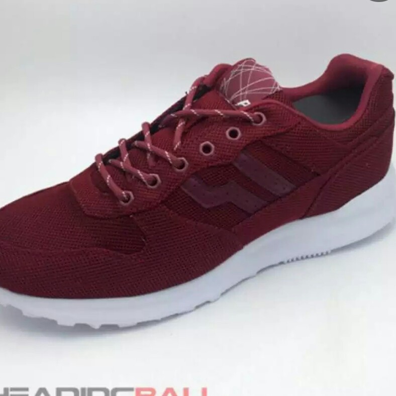 C3-- SEPATU CASUAL PIERO ORIGINAL JOGGER MESH BURGUNDY WHITE P20325 ME