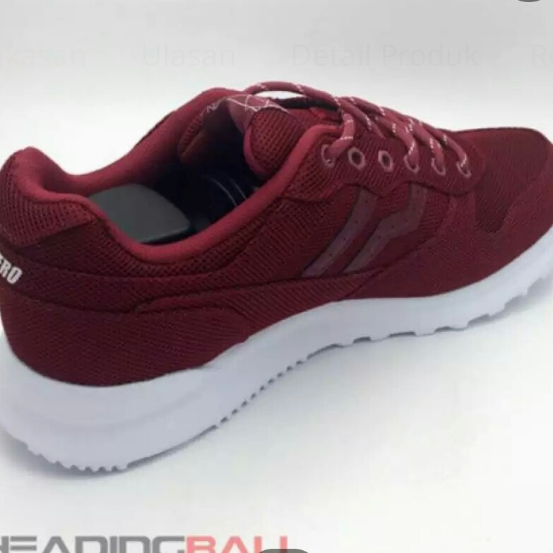 C3-- SEPATU CASUAL PIERO ORIGINAL JOGGER MESH BURGUNDY WHITE P20325 ME 2