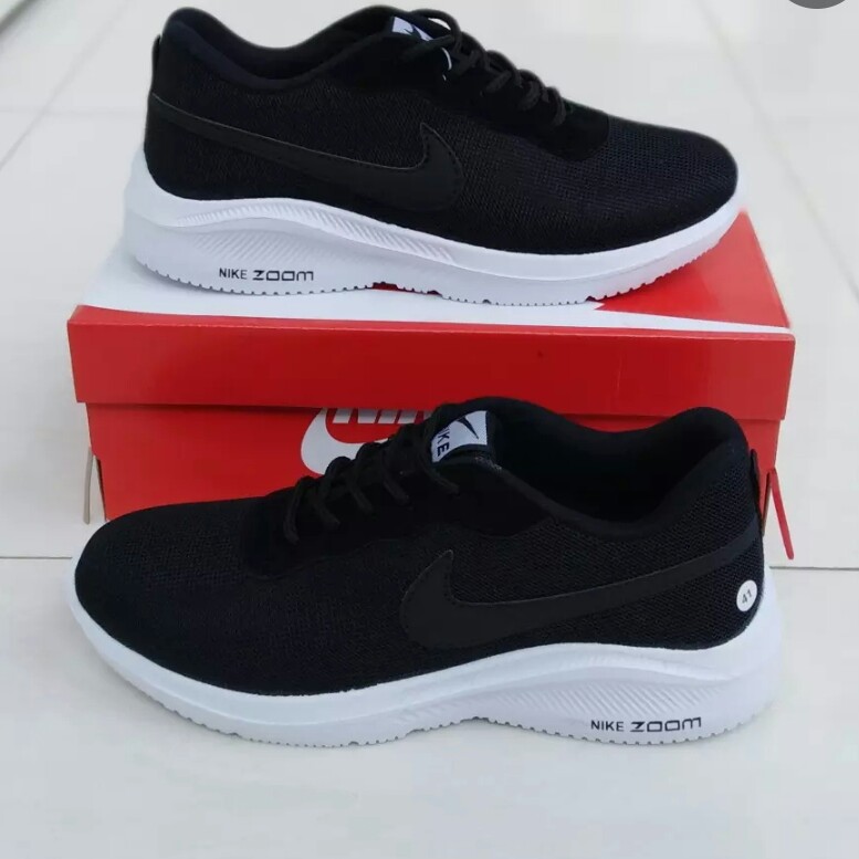 C3-- SEPATU CASUAL SNEAKERS NIKE2 ZOOM HITAM MERK - PER UNIT