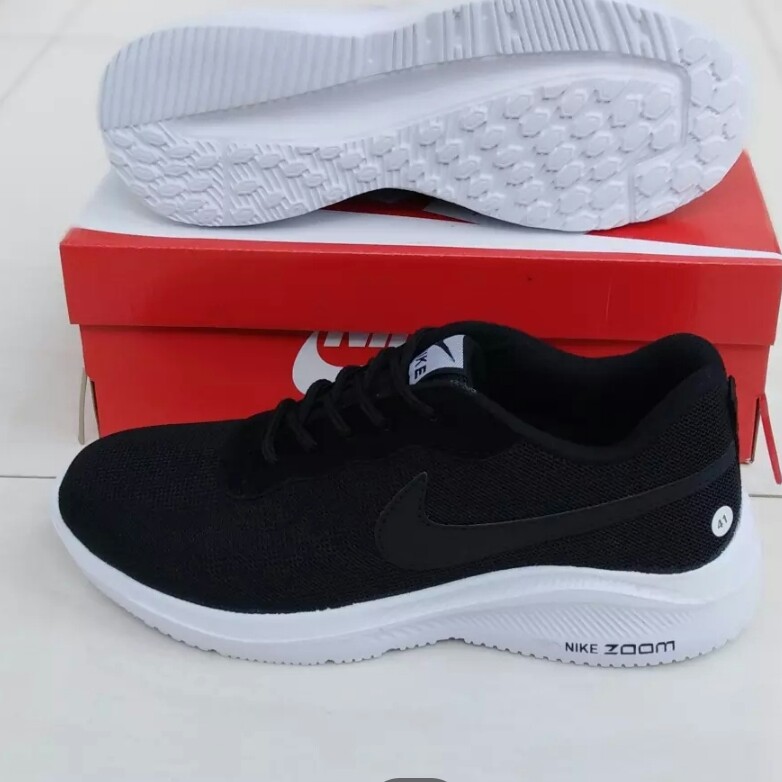 C3-- SEPATU CASUAL SNEAKERS NIKE2 ZOOM HITAM MERK - PER UNIT 2