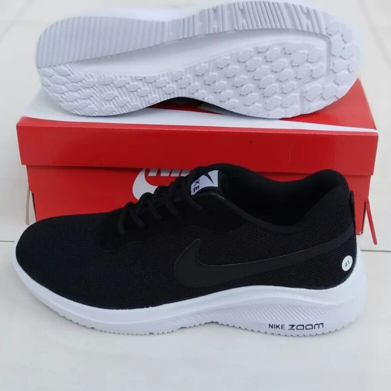 C3-- SEPATU CASUAL SNEAKERS NIKE2 ZOOM HITAM MERK - PER UNIT 2