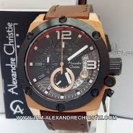 C3-JAM TANGAN PRIA ALEXANDRE CHRISTIE 6456 EMC GARANSI MESIN 1 TAHUN 2