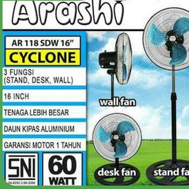 C3-KIPAS ANGIN ARASHI 3 IN 1 AR 118x SDW 18 INCH MERK ARASHI PER UNIT