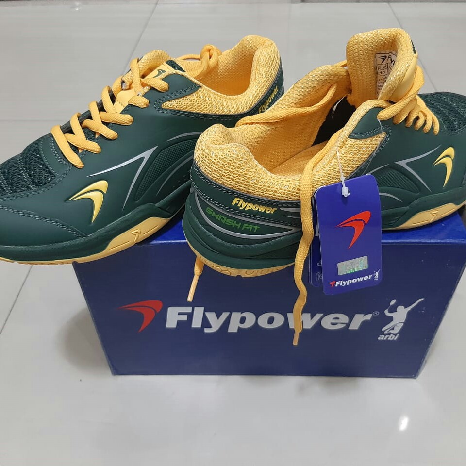 C3-SEPATU BADMINTON FLYPOWER PAWON S WARNA MOSS GREEN UKURAN 38 - 44 M